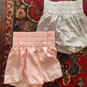FLASH SALE: Set of 2 “Errands to Run” high waisted shorts, XS Pink Lily